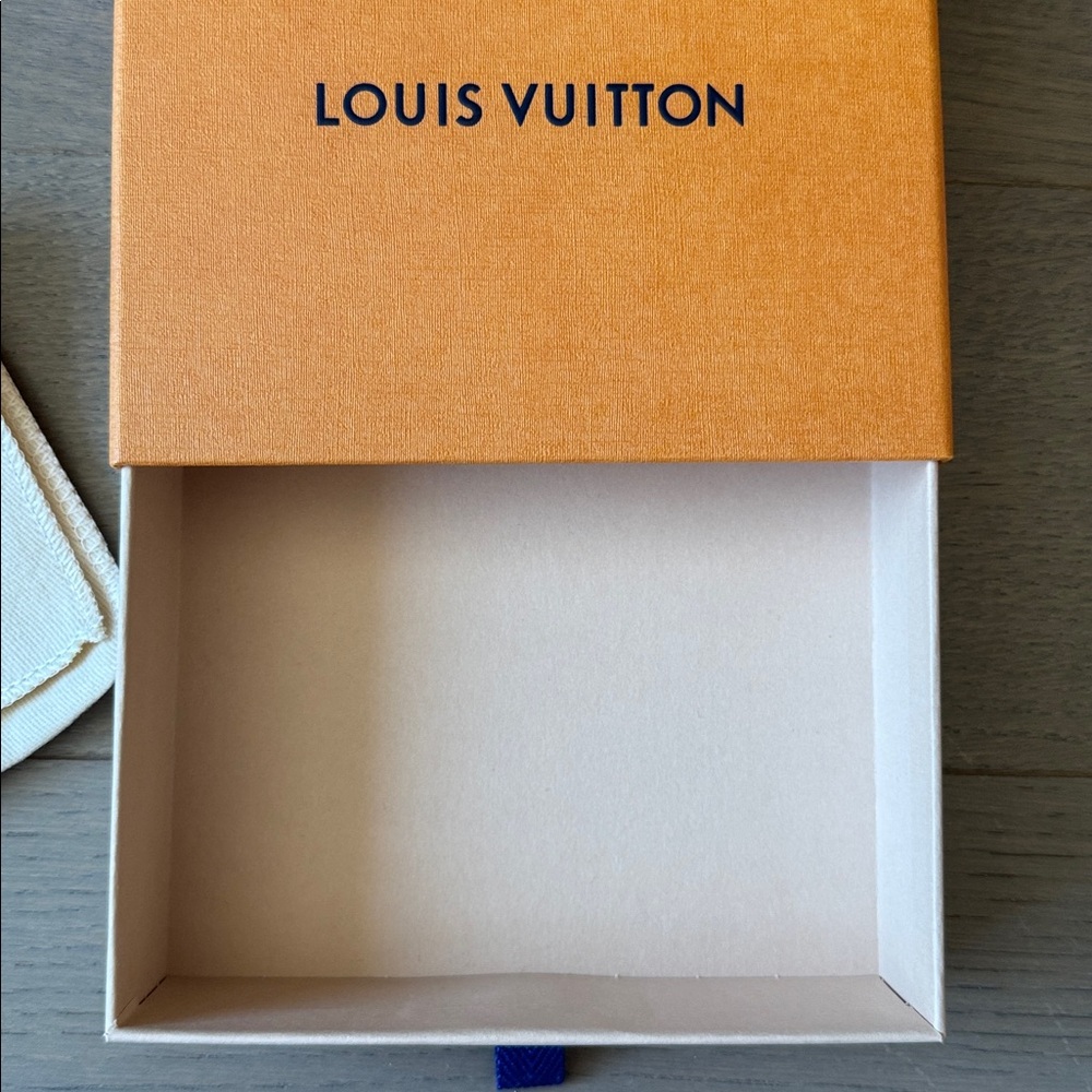 Louis Vuitton Small Drawer Style Orange Wallet Box and Dust Bag 5.5" x 5" x 1.5" - Picture 6 of 11